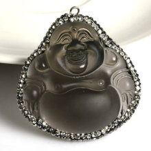Hot Sale Fashion Buddha Semi Precious Stone Gemstone Jewelry Pendant Necklace Jewelry-Buddha